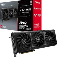 ASUS Prime AMD Radeon RX 9070 XT 16GB GDDR6 OC Edition Graphics Card, AMD (PCIe 5.0, HDMI/DP 2.1, 2.5-Slot Design, Axial-tech Fans, Ball Bearings, Dual BIOS, GPU Guard), 3 Year Warranty