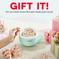 DASH My Mug Ice Cream Maker Bundle, 2 Half-Pint Freezer Mugs