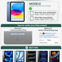 Funda con Teclado typecase Edge para iPad 11" (A16) / 10.ª Gen - Verde Medianoche
