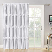 Homechoice Decor White Room Divider Curtains, 100" W x 84" L