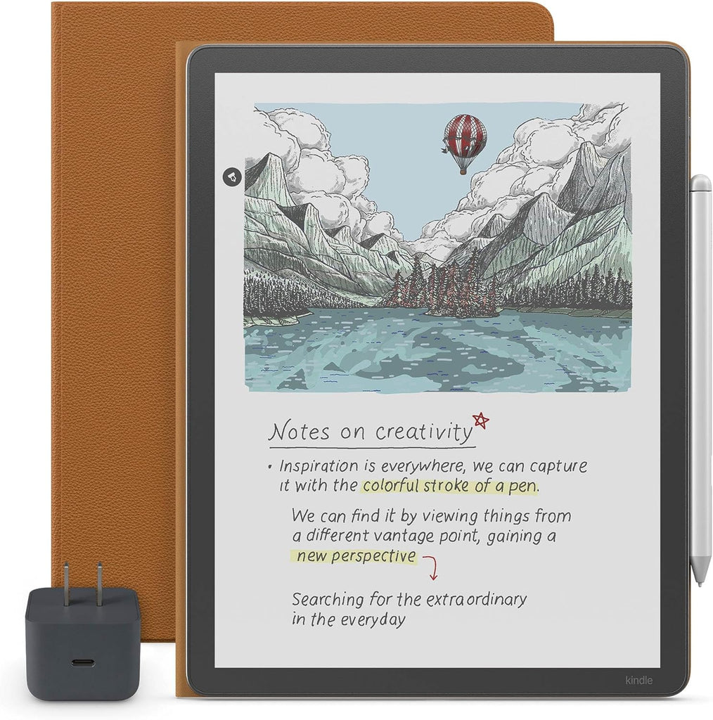 Amazon Kindle Scribe Colorsoft Essentials Bundle - Caramel (Lápiz Premium + Folio)