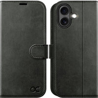 OCASE for iPhone 16 Wallet Case, Card Holder, Graphite
