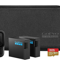 GoPro HERO13 Black Accessory Bundle - Includes The Handler, 2 Enduro Batteries, 2 Curved Adhesive Mounts, 64GB SanDisk MicroSD Card, and Carrying Case