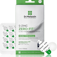 Dr.Melaxin S-ZINC ZERO-FIT Ultra Thin Blemish Spot Patch 0.013mm Invisible Pimple Stickers with Sulfur, Salicylic Acid, AHA & PHA, Seamless Under Makeup Face Cover, 12mm x 72 Patches