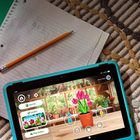 Fire Tablets Amazon Fire HD 8 Kids Pro tablet, ages 6-12. Bright 8" HD screen, includes ad-free content, parental controls, 13-hr battery, slim case for older kids, 64GB, Hello Teal, (2024 release)