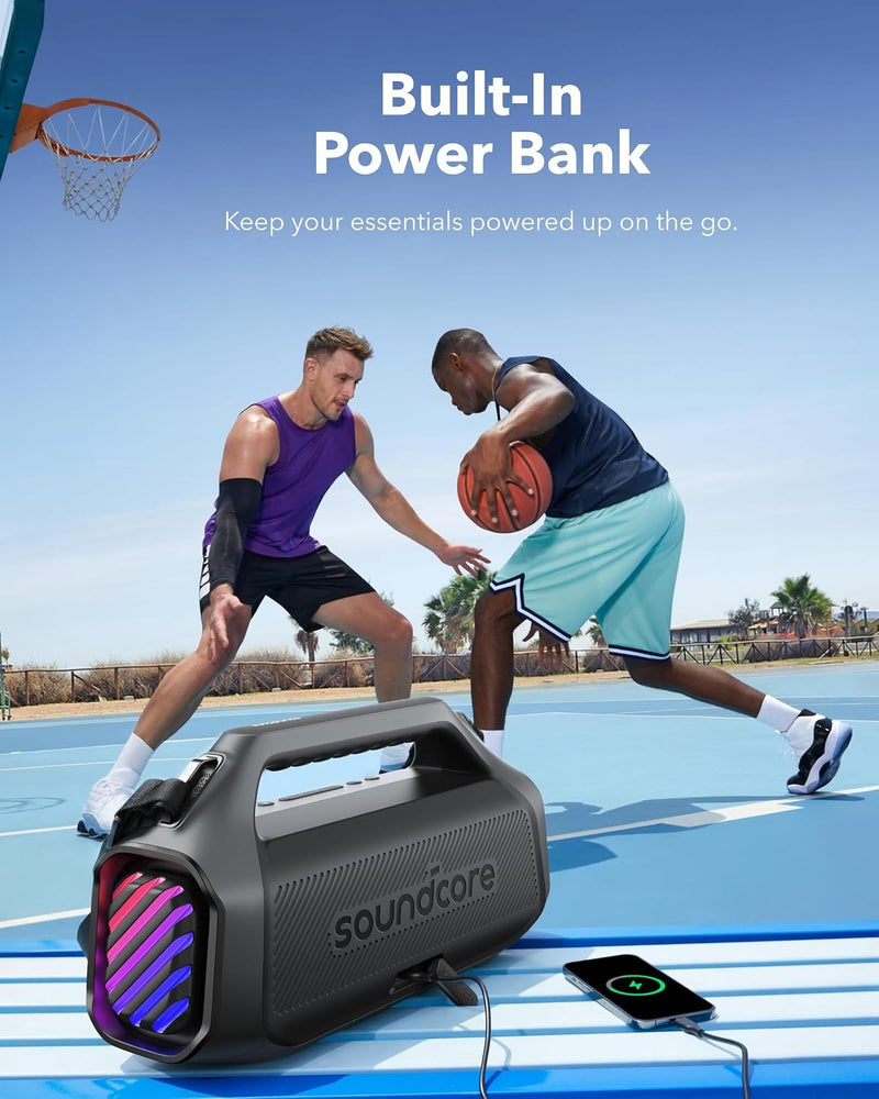 Soundcore Boom 2 Plus Portable Bluetooth Speaker by Anker, 140W, IPX7