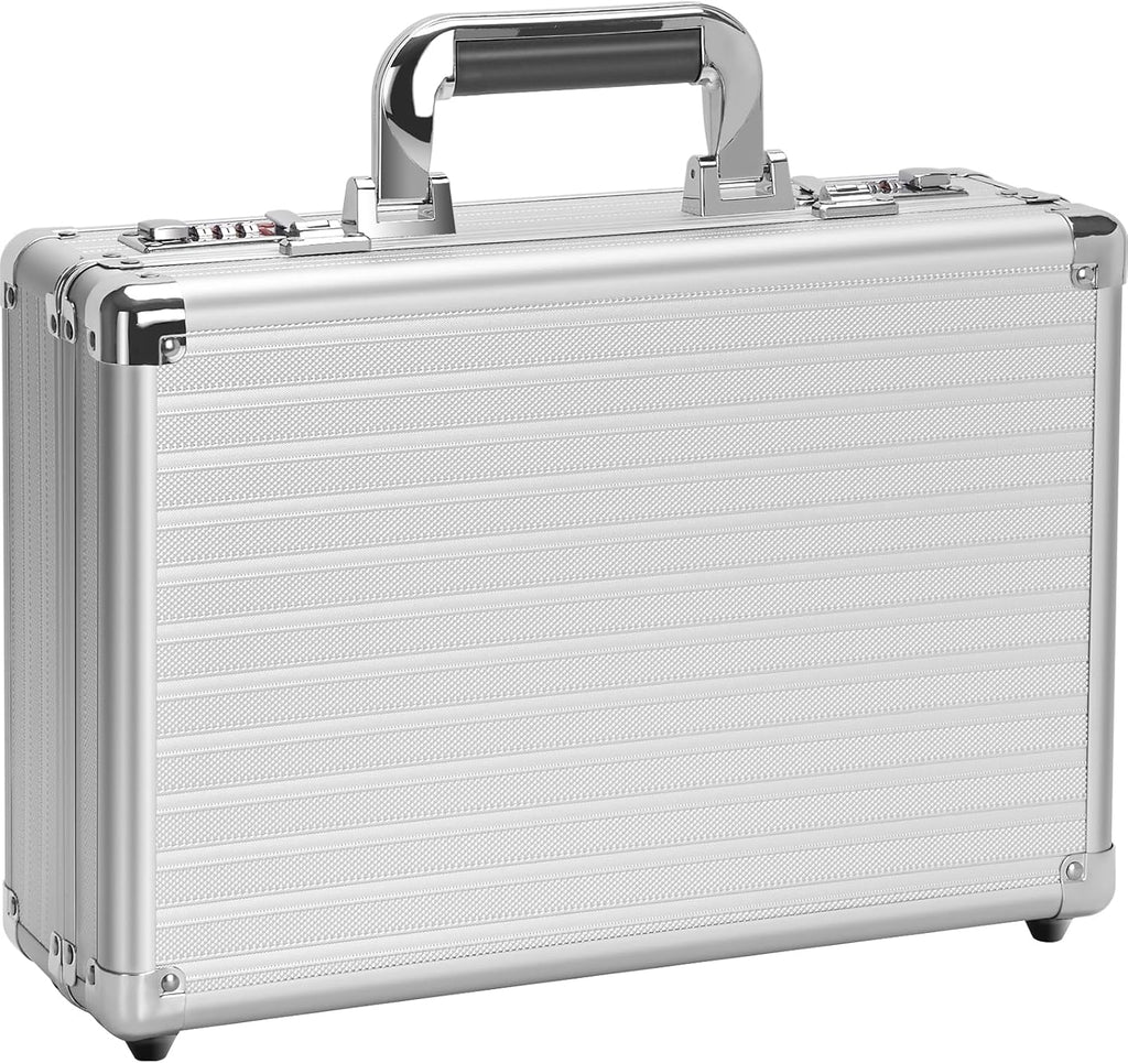 File Organizer Storage Box - 14.2 x 9.4 x 4.5 Inch Medium, Portable Locking Storage Totes with Dual Combination Locks fo