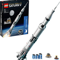 LEGO 92176 Ideas NASA Apollo Saturn V Space Rocket and Vehicles, Spaceship Collectors Building Set with Display Stand [Amazon Exclusive], 14+ years