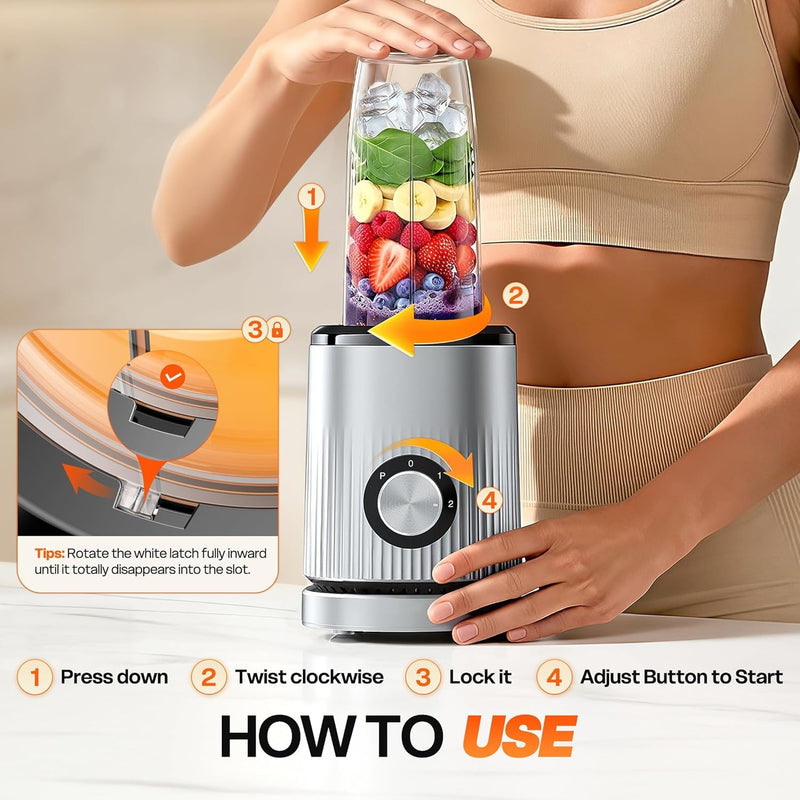 turelar Blender for Smoothies Portable Personal Blender