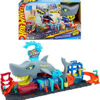 Hot Wheels City Ultra Shark Car Wash & Color Reveal Toy Vehicle