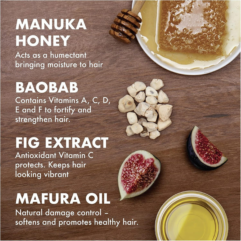 SheaMoisture Mascarilla de hidratación intensiva para el cabello, miel de manuka y aceite de mafura para cabello seco y dañado, tratamiento para el cabello profundo 11.5 oz