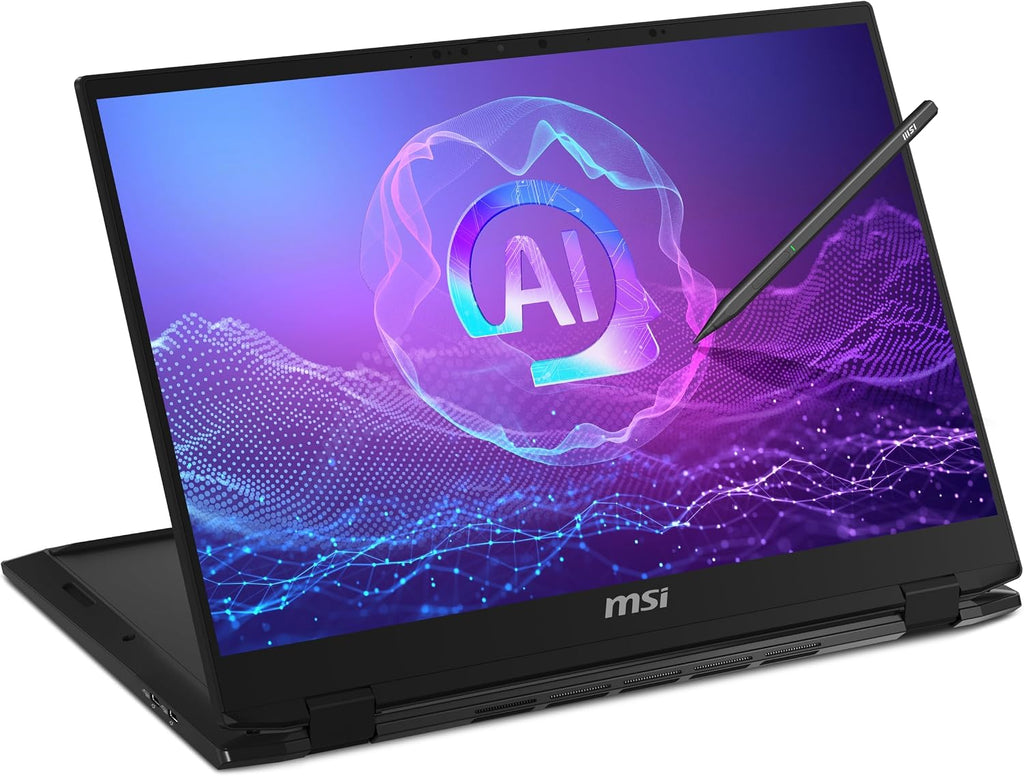 msi Summit A16 AI+ (2024) 16” QHD+ 165Hz 2-in-1 Touchscreen Laptop: AMD Ryzen AI 9-365, Radeon Graphics, 32GB LPDDR5x, 1TB NVMe SSD, 360 Flip, Pen, Win 11 Home: Ink Black A3HMTG-015US