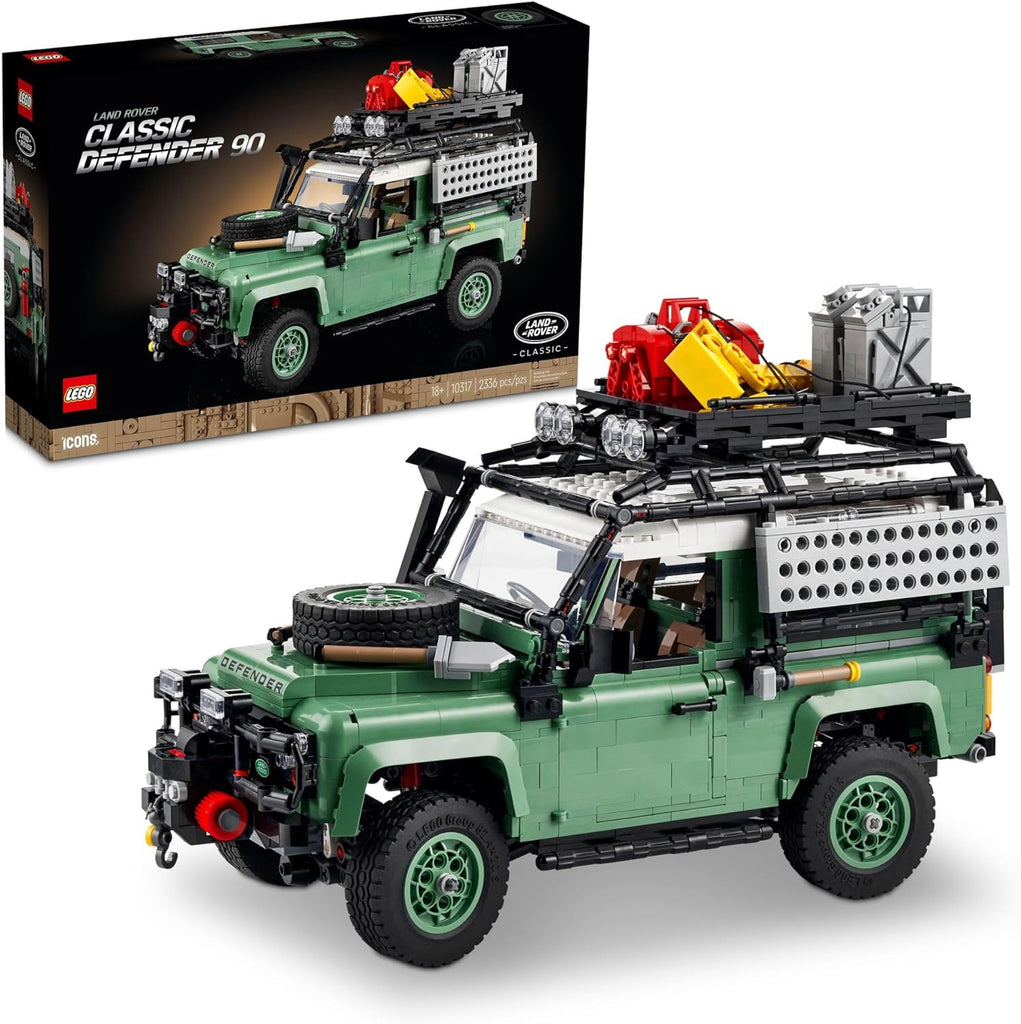 LEGO Icons Land Rover Classic Defender 90 - Building Set for Adults, Ages 18+ - Model Car Kit for Home Office, Desk Decor W/Realistic Details - Gift for Men & Women - 10317