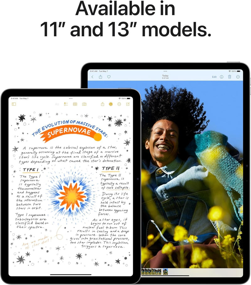 Apple iPad Air 11-inch (M2): Built for Apple Intelligence, Liquid Retina Display, 128GB, 12MP Front/Back Camera, Wi-Fi 6E, Touch ID, All-Day Battery Life — Purple
