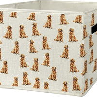EGBTL Golden Retriever Gifts Storage Bins & Boxes with Handles, Golden Retriever for Women Men Foldable Basket for Organ
