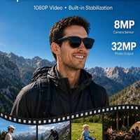 Coucur AI Smart Glasses with Camera,Bluetooth Camera Glasses for Men Women