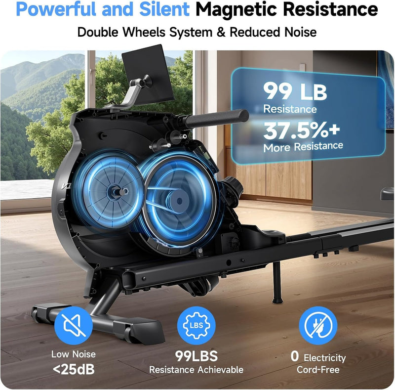 YPOO store Home rowing machine, 350 lb capacity