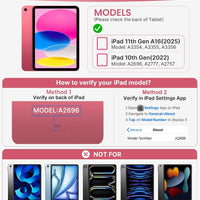 Funda con Teclado typecase Edge para iPad 11" (A16) / 10.ª Gen - Rosa Claro