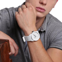 Diesel Double Down Silicone Three-Hand Analog Men's Watch, Big Face Watch for Men