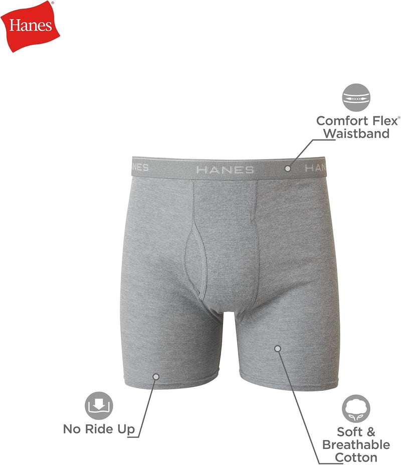 Pack 6 Hanes mens Underwear Boxer Briefs Pack