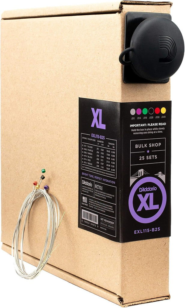 D'Addario XL Nickel EXL115-B25 Electric Guitar Strings, 11-49, 25 Sets