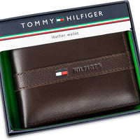 Tommy Hilfiger Men's Leather Wallet – Slim Bifold with 6 Credit Card Pockets and Removable ID Window, Casual Brown, One Size