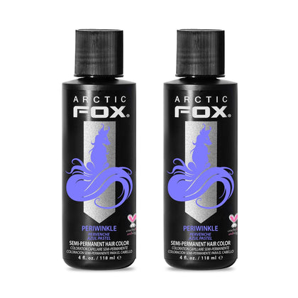 ARCTIC FOX Semi-Permanent Hair Dye - Periwinkle Blue, Vegan - 2 x 4 oz