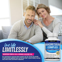 Toplux Complejo de magnesio Suplemento 8 Elemental 1000mg - Glicinato de magnesio, citrato, malato, taurato, quelado para una fácil absorción para huesos, músculos, recuperación, energía, vegano sin O
