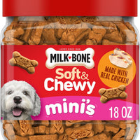 Milk-Bone Soft & Chewy Mini's Dog Training Treats, 18 oz Canister