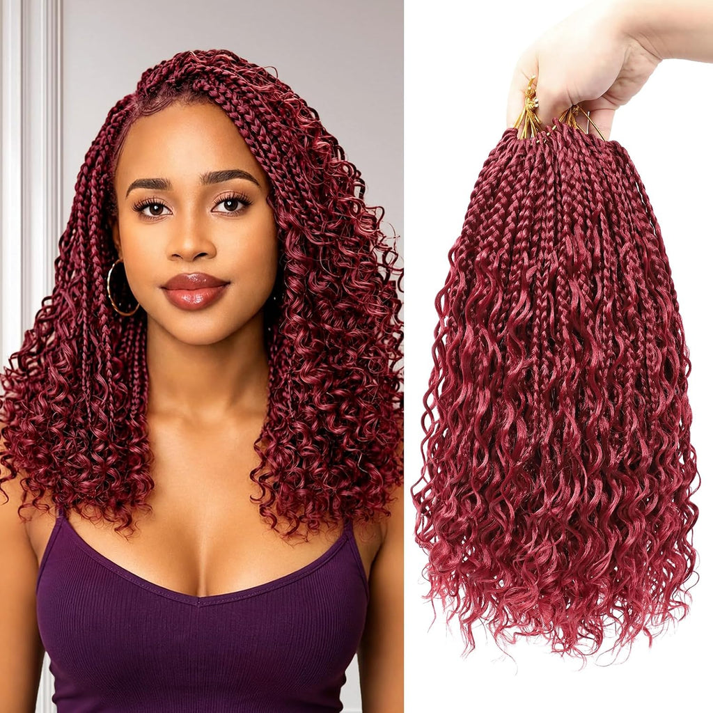 Goddess Box Braids Crochet Hair for Black Women 14 Inch Boho Crochet Braids