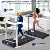 Ogpou Portable Walking Pad Treadmill with Handle Bar