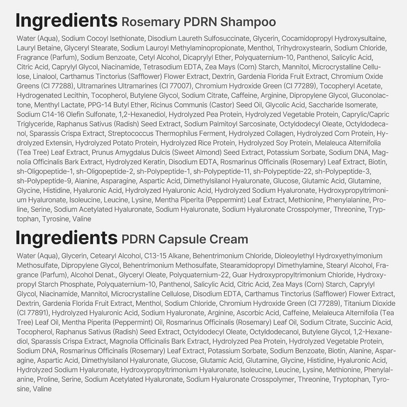 medicube Rosemary PDRN Glass Hair Set, Full-Size Gift Kit for a Fuller Look
