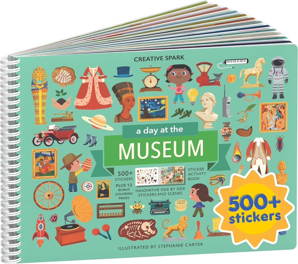 Cupkin A Day at The Museum Coloring & Sticker Activity Book | 500+ Stickers