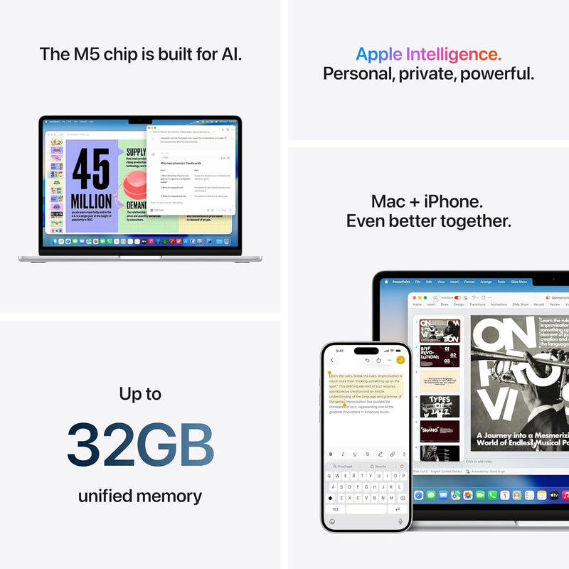 MacBook Air M5 Midnight Apple Intelligence y 32GB memoria