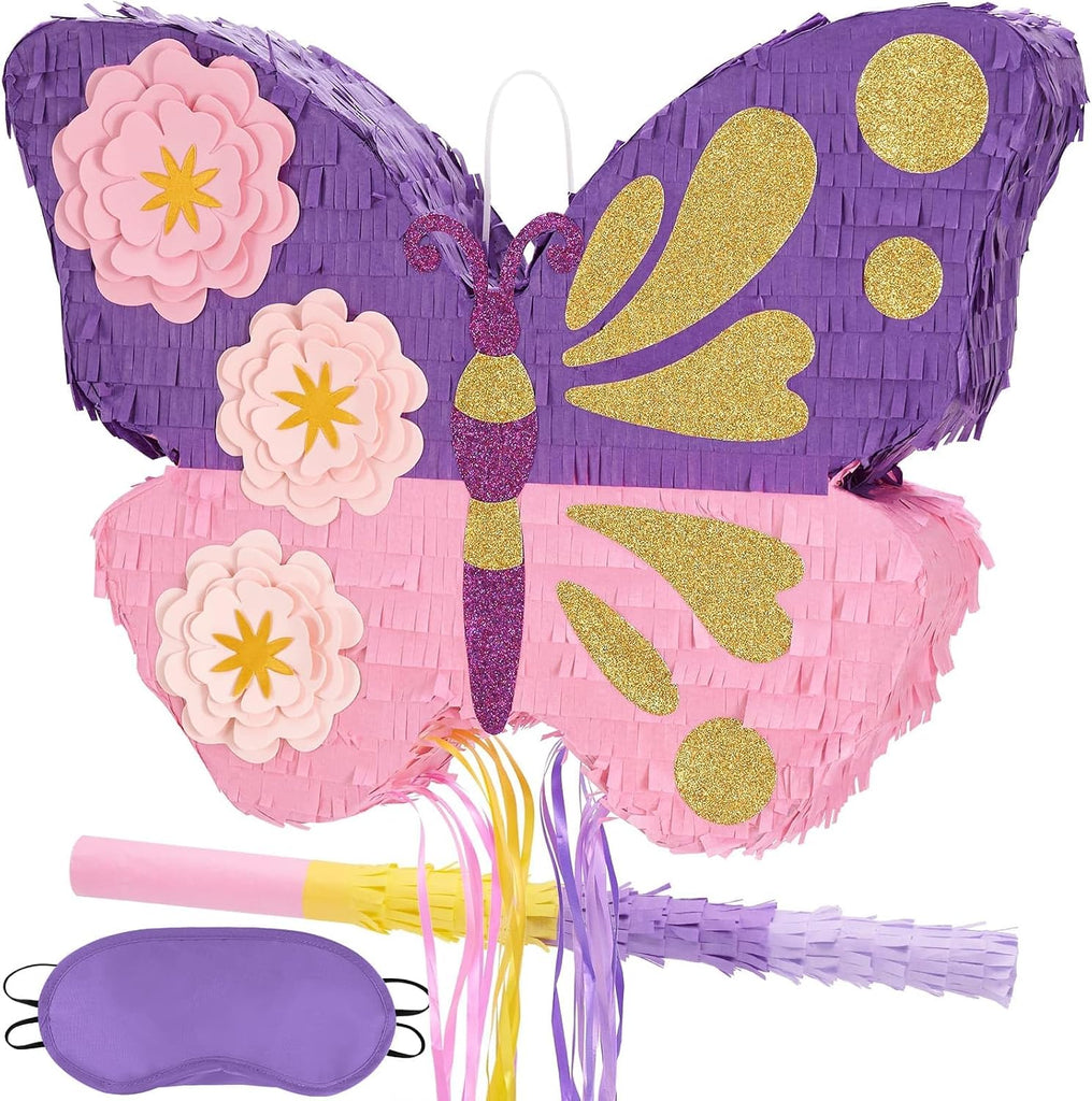 WERNNSAI Butterfly Piñata, Pink Purple Butterfly Birthday Party Supplies