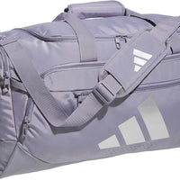 Adidas Defender 5 Duffel Bag for Sports, Gym and Travel, Slate Grey/Silver Metallic, OSFA