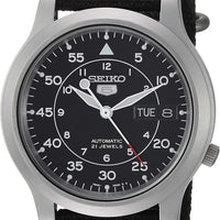 Seiko Men's SNK809 "Seiko 5" Automatic Watch with Black Canvas Strap