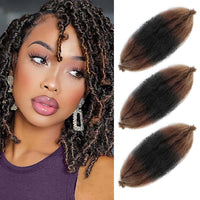 Springy Afro Twist Hair 24 Inch 3Packs, Afro Twist Hair Pre Fluffed Spring Twist Hair Pre Separated Wrapping Hair for So