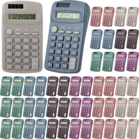 Tellegloww 36 Pcs Pocket Size Solar Calculators Bulk for Classroom Mini Basic Calculator Solar Battery Dual Power 8 Digi