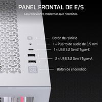 Corsair 3500X LX RGB Link Panoramic Mid-Tower PC Case – 3X Pre-Installed Fans, High Airflow, Spacious Interior, GPU Anti-Sag, Reverse Connection Motherboard Compatible – White