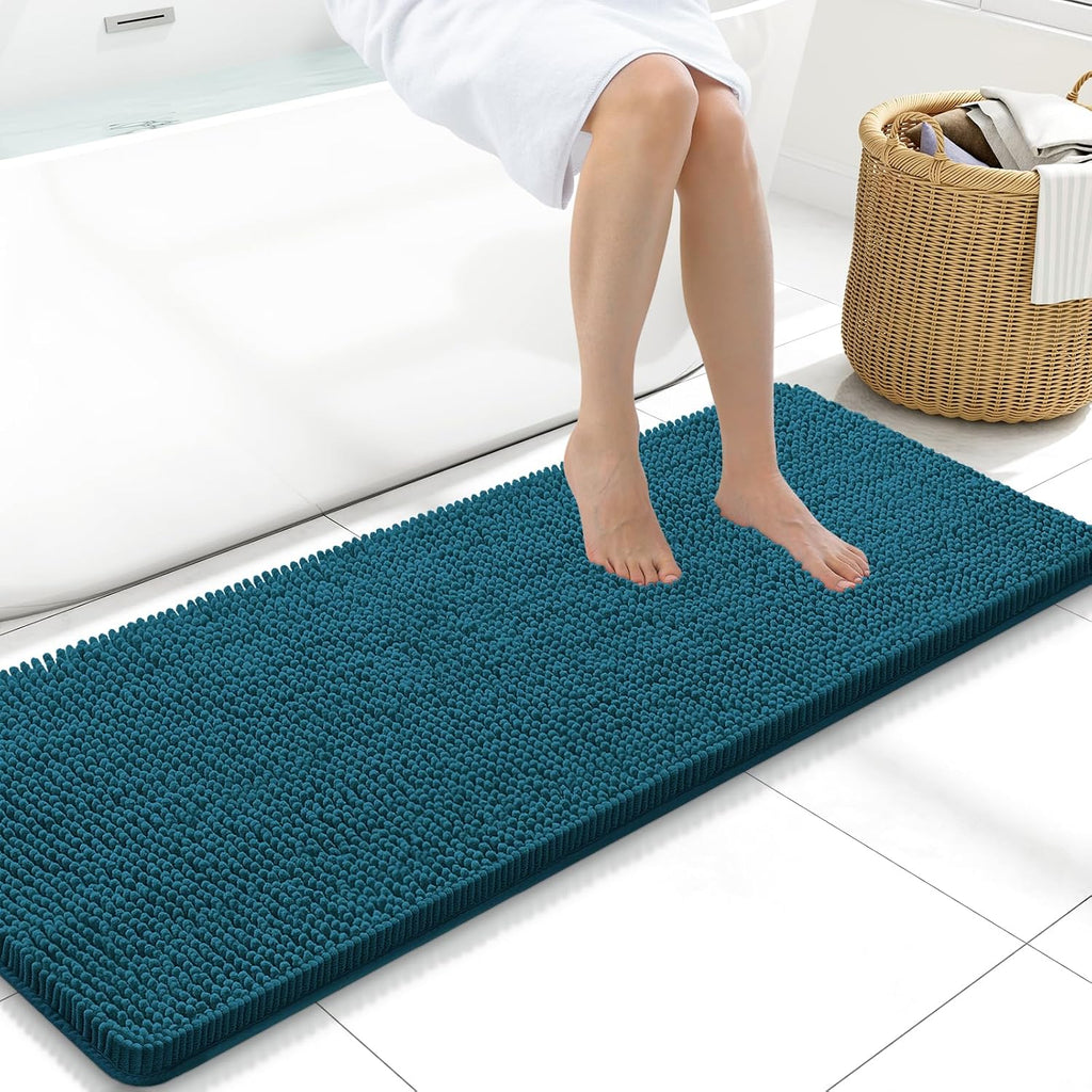 Arotive Bathroom Rugs 47x17, Soft Absorbent Shaggy Chenille Bath Rugs