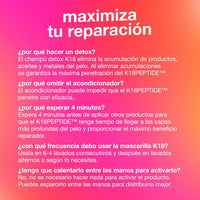 K18 Mascarilla Molecular Capilar Sin Enjuague, Repara el Cabello Seco o Dañado, Revierte el Daño Capilar por Decoloración, Color, Servicios Químicos y Calor