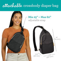 Infantino Flip 4 en 1 Portabebés con Bolso Pañalero Negro y Dorado