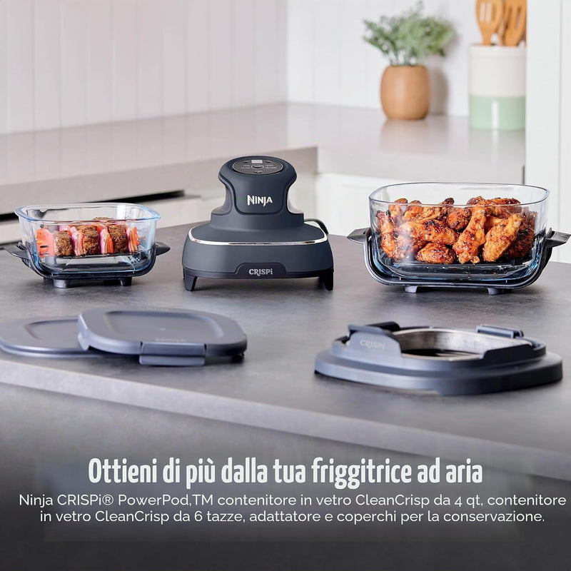 Ninja Crispi 4 in 1 Glass Air Fryer, 450°F, Non Toxic, 4QT and 6 Cup