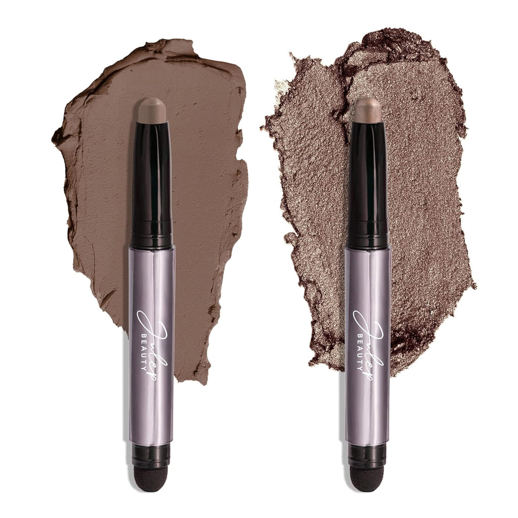 Julep Eyeshadow 101 Crème-to-Powder Duo, Taupe Shimmer and Stone Matte
