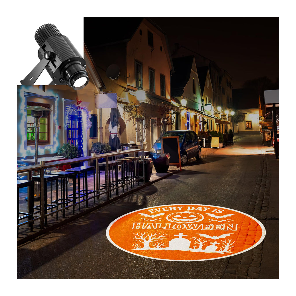 YYD Logo GOBO Lights Custom Projector for Business Advertising LED Lighting Projection IP67 Waterproof DJ Effect for Store Event Hotel Company Wedding Outdoor Use 80watt