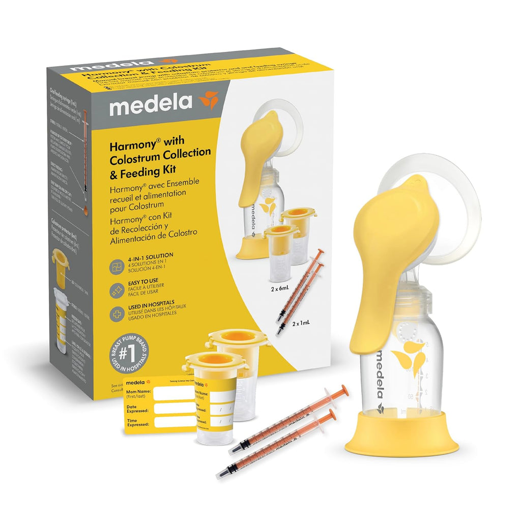 Medela Harmony Extractor de Leche Manual con Kit de Calostro 4 en 1