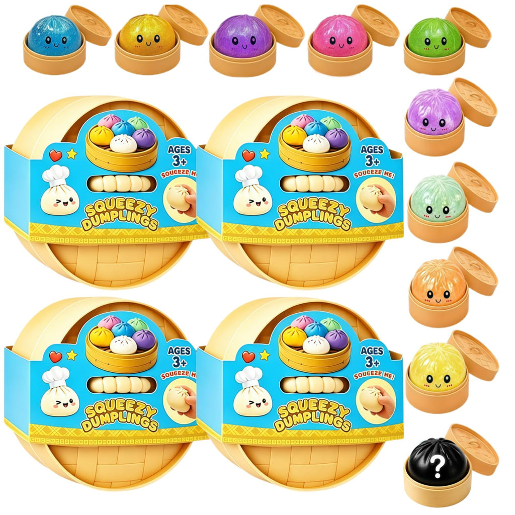 Squishy Mystery Box 4 Pack, Squishy Toy Random 4 of 12 Colors