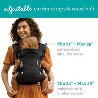 Infantino Flip 4 en 1 Portabebés con Bolso Pañalero Negro y Dorado