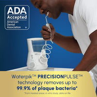 Waterpik Aquarius - Hilo dental de agua para limpieza de dientes, encías, brackets, cuidado dental, energía eléctrica con 10 configuraciones, 7 puntas para múltiples usuarios y necesidades